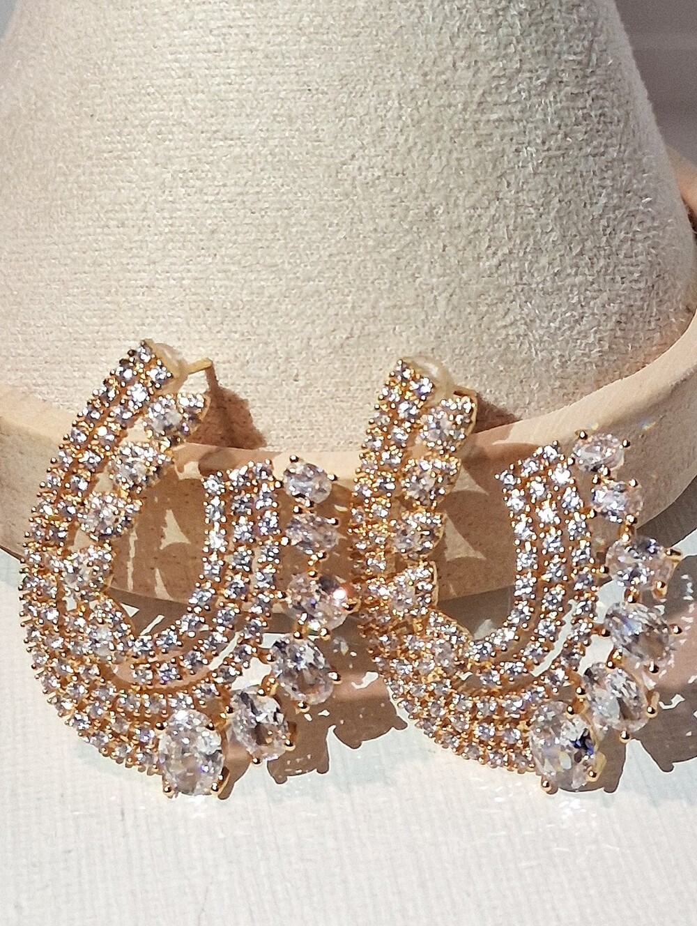 18k Gold Plated Cubic Zirconia Earrings
